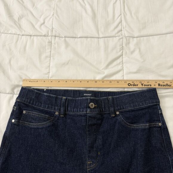 Spanx Wide Leg Jeans Womens 2X Tall Raw Indigo Blue High Rise Denim 2XT - Picture 8 of 10